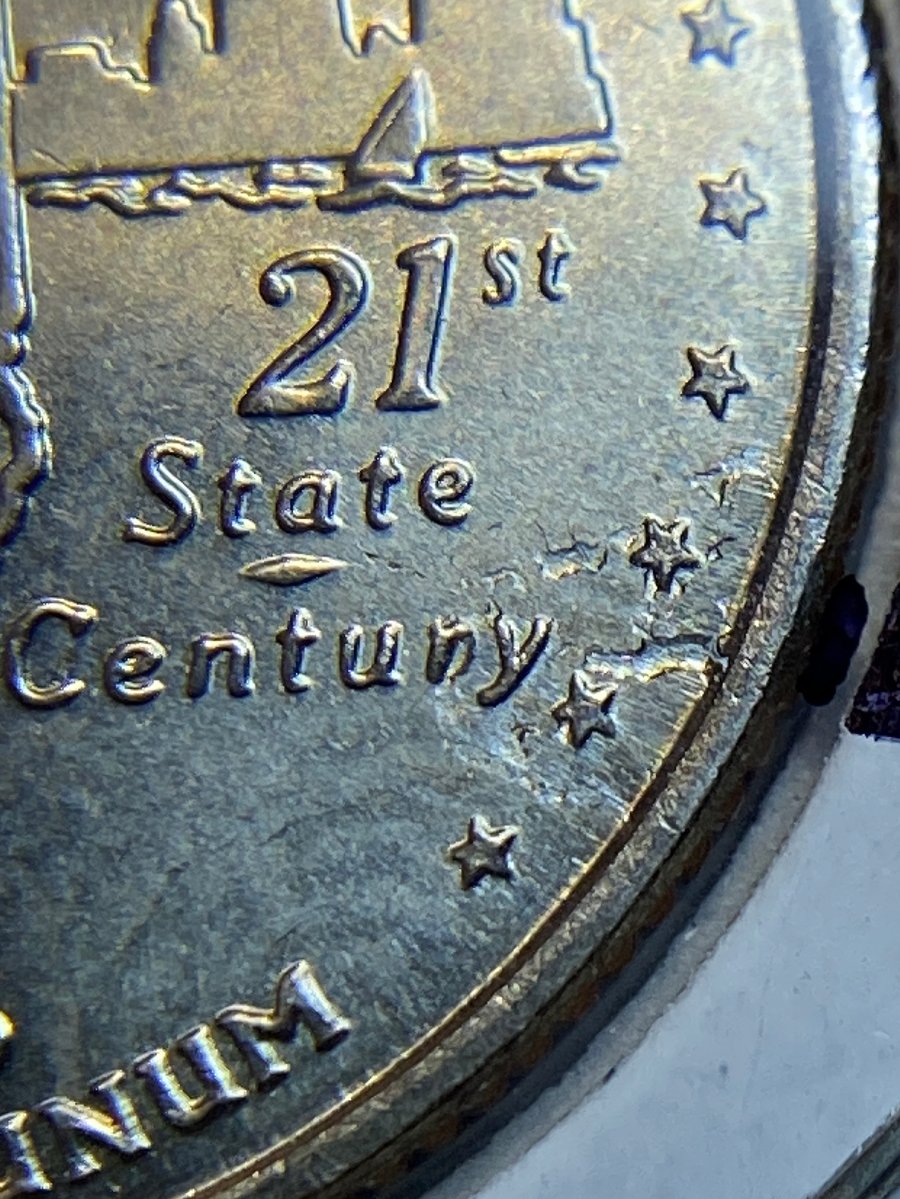 2003-Illinois-Quarter-With-Damage-On-Reverse
